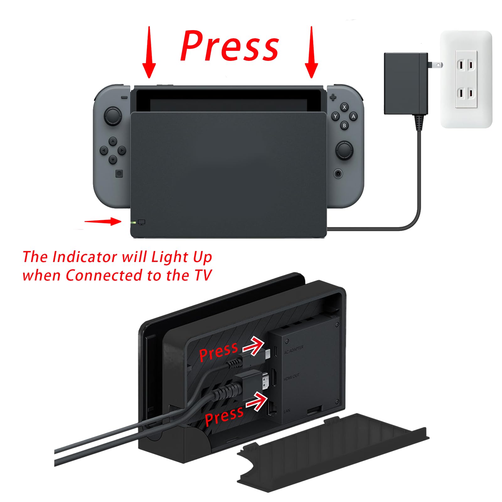 Nintendo Switch グレー + 充電スタンド + LANアダプタ Amazon.com: Dock Station for Nintendo Switch/Switch OLED with LAN